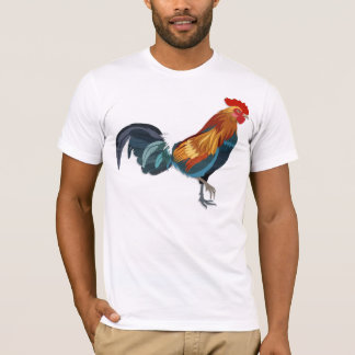 Colourful rooster in paper cut style. T-Shirt