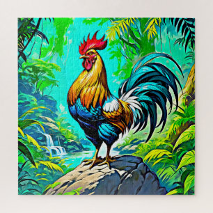  Colourful Rooster  Jigsaw Puzzle