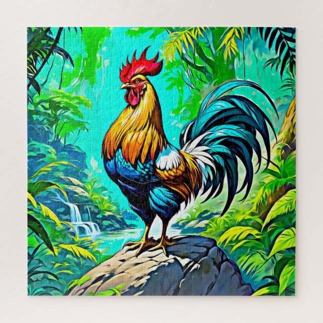  Colourful Rooster  Jigsaw Puzzle (Vertical)
