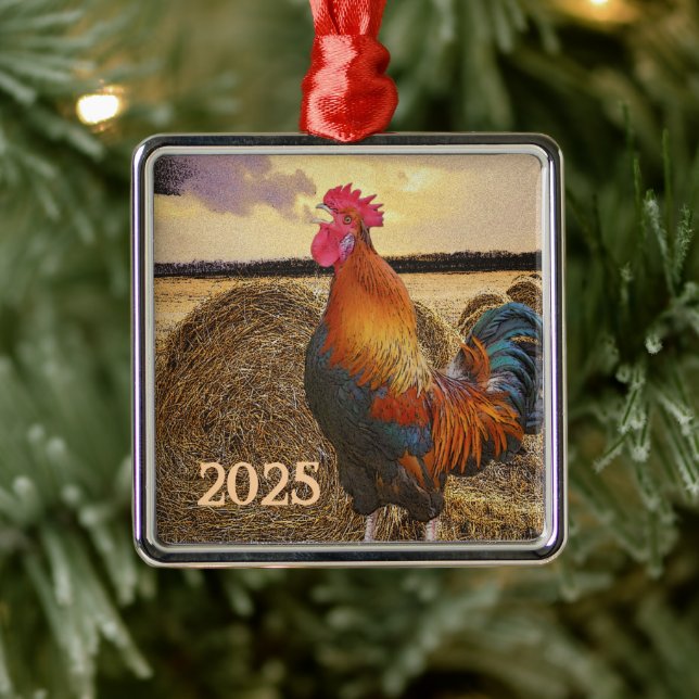 Colourful Rooster Ornament (Tree)