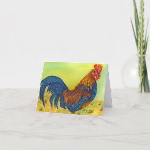 Colourful Rooster Thank You Card