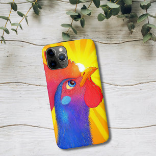 Colourful Rooster with Sunburst iPhone 11 Pro Case