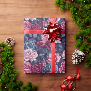 Colourful Rose Botanical Wrapping Paper