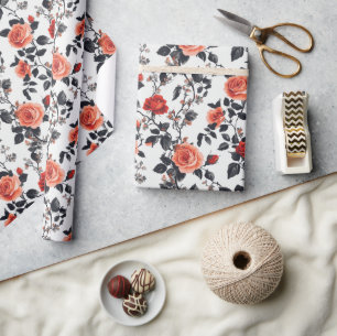 Colourful Rose Destination Wrapping Paper
