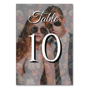 Colourful Rose Fancy Wedding Table Number