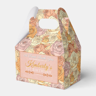 Colourful Rose Favour Box For Birthday Party