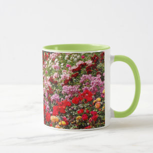 Colourful rose garden coffee mug
