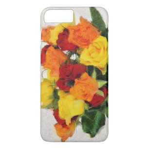 Colourful roses bouquet painting iPhone 8 plus/7 plus case