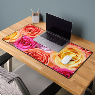 Colourful Roses Desk Mat