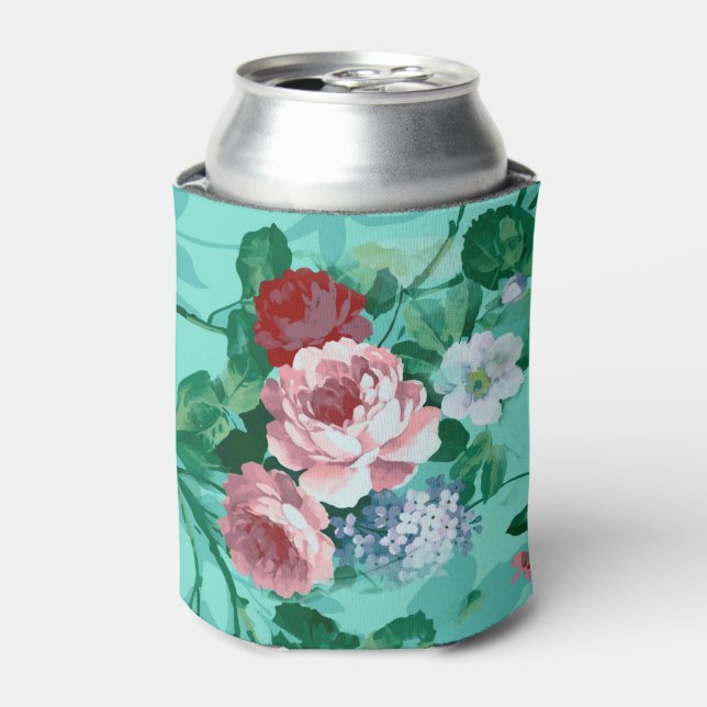 Colourful Roses & Flowers Can Cooler (Can Front)