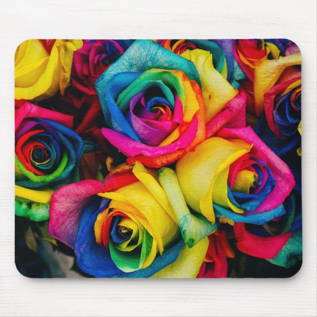Colourful roses mouse pad (Front)