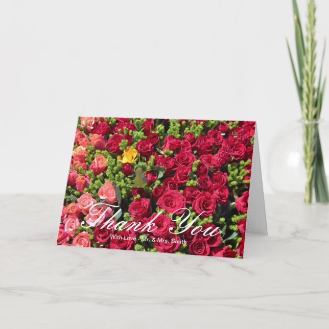 Colourful Roses Thank You (Front)