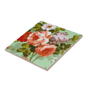Colourful Roses Tile