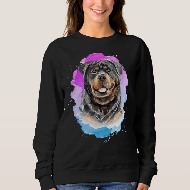 Colourful Rottweiler Dog Sweatshirt (Front)