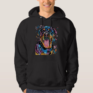 Colourful Rottweiler Watercolour Hoodie