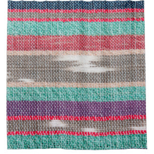 Colourful rough Fabric Texture, Pattern, Backgroun Shower Curtain