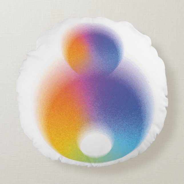 colourful round cushion (Front)