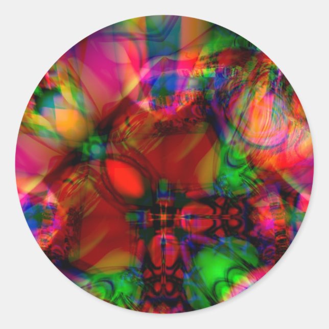 Colourful round sticker (Front)
