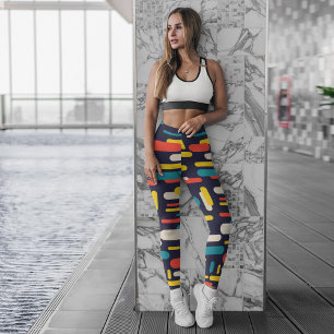 colourful rounded rectangle leggings