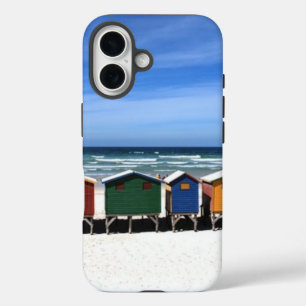 Colourful Row of Beach Huts iPhone 16 Case