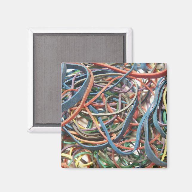 Colourful Rubber Bands Magnet (Front/Back)