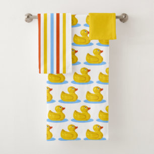 Colourful Rubber Ducky Bath Towel Set