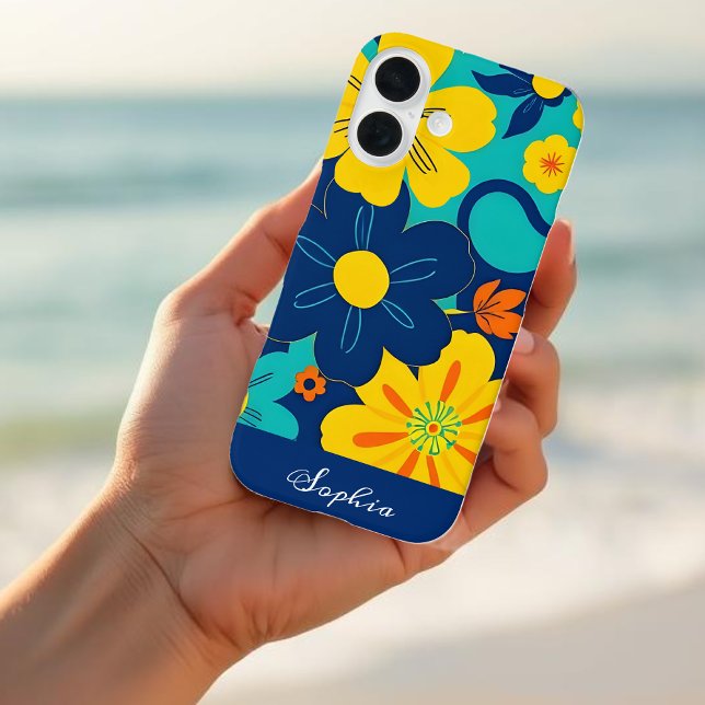 Colourful Rush Blooms-Dopamine Style-Retro Flowers Case-Mate iPhone Case (Colorful Rush Blooms-Dopamine Style- Case-Mate iPhone Case Personalized)