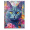 Colourful Russian Blue cat