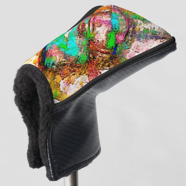 Colourful - Rustic and rough like roughcast Golf Head Cover (3/4 Front)