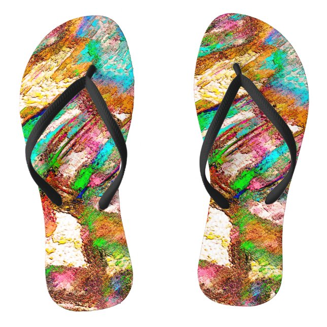 Colourful - Rustic and rough like roughcast Thongs (Footbed)