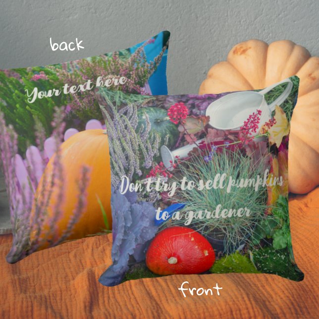 Colourful rustic autumn garden cushion (Creator Uploaded)