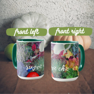 Colourful rustic autumn garden mug