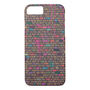 Colourful Rustic Brick Wall Texture iPhone 8/7 Case
