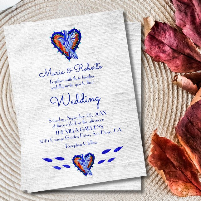 Colourful Rustic Embroidery Art Mexican Wedding Invitation (Creator Uploaded)