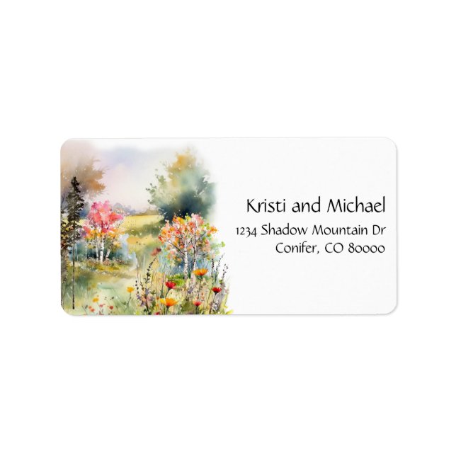 Colourful Rustic Fall Address Label (Front)