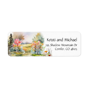 Colourful Rustic Fall   Return Address Label