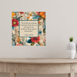 Colourful Rustic Flowers Customisable  Poster