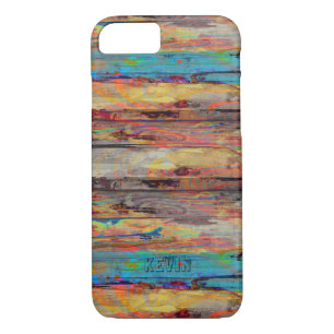 Colourful Rustic Painter Wood Boards iPhone 8/7 Case