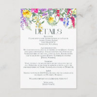Colourful Rustic Wildflowers Herbs Wedding Details