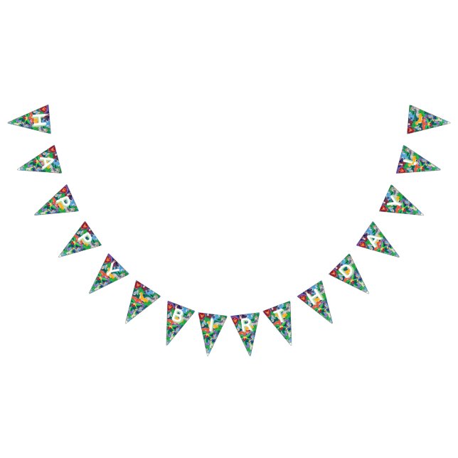 Colourful Safari Theme Birthday Busy Bunting  (All)