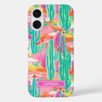 Colourful Saguaro Cacti Personalised