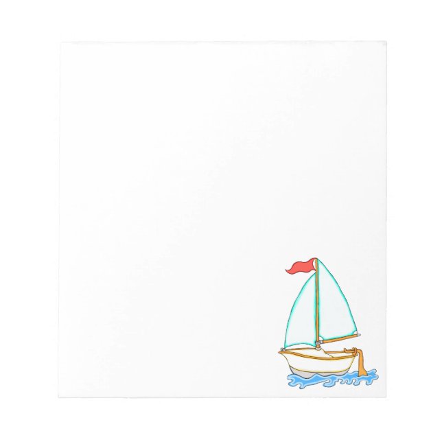 Colourful Sailboat 1 Notepad (Front)