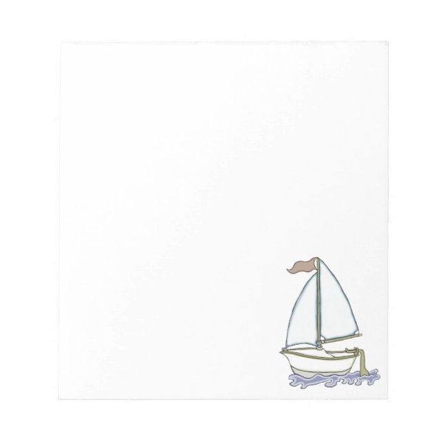Colourful Sailboat 3 Notepad (Front)