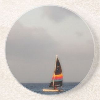 Colourful Sailboat Coaster