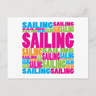 Colourful Sailing Postcard