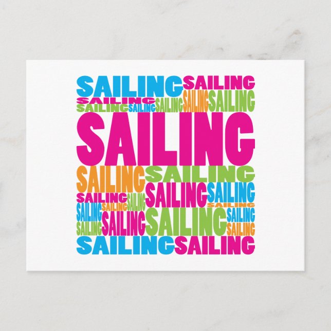 Colourful Sailing Postcard (Front)