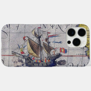 Colourful Sailing Ship on the Pacific Ocean iPhone 16 Pro Max Case