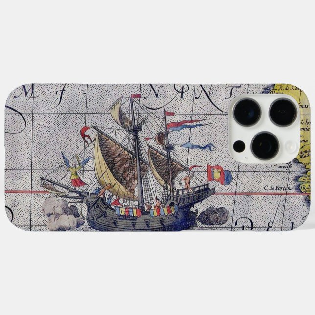 Colourful Sailing Ship on the Pacific Ocean Case-Mate iPhone Case (Back (Horizontal))