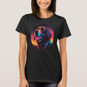 Colourful Saint Bernard Dog Dad Mom Graffity T-Shirt