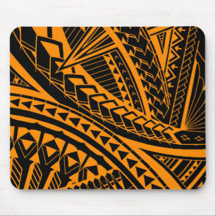 Colourful Samoan tattoo patterns Mouse Pad